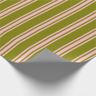 Grün und rosa, Linse/Streifen Geschenkpapier
