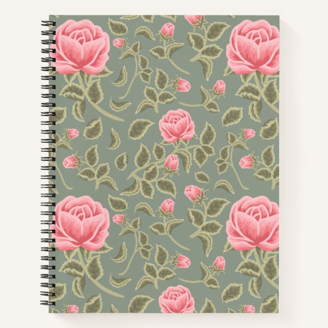 Grün und Rosa Notizbuch (Vorderseite)