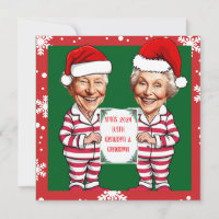 Grün und rot Oma und Opa Xmas