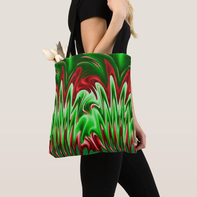 Grün und Rot Tasche (Von Nahem)