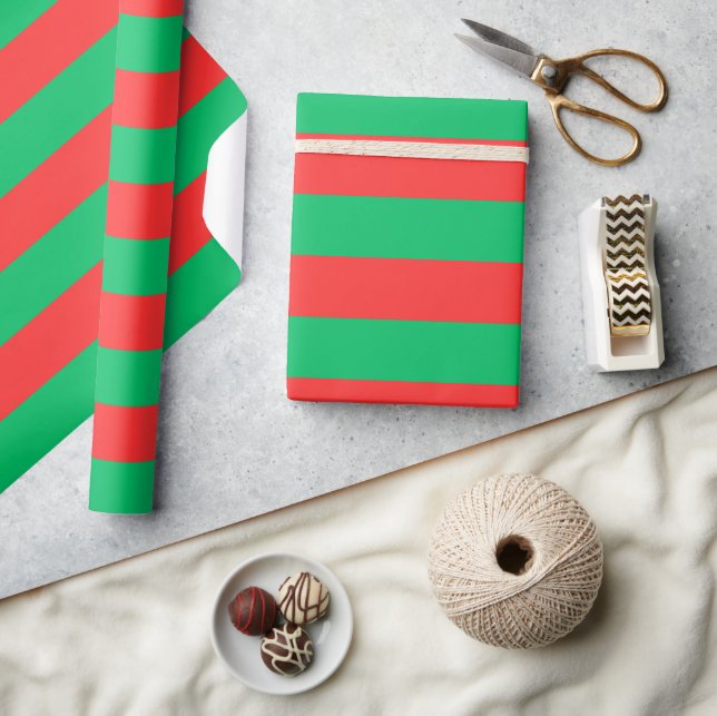 Grün- und Rottaufmacher Geschenkpapier (Kunsthandwerk)