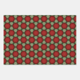 Grün- und Rottopackung Geschenkpapier Set