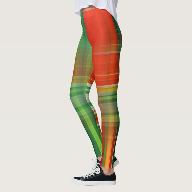 Grün- und Rotweihnachtliche Leggings (Links)