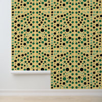 Grün und Schwarz Polka Dot Abstraktes Muster
