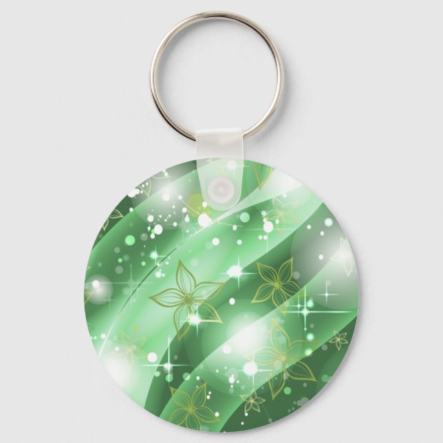 Grün und Sparkle Schlüsselanhänger (Vorderseite)