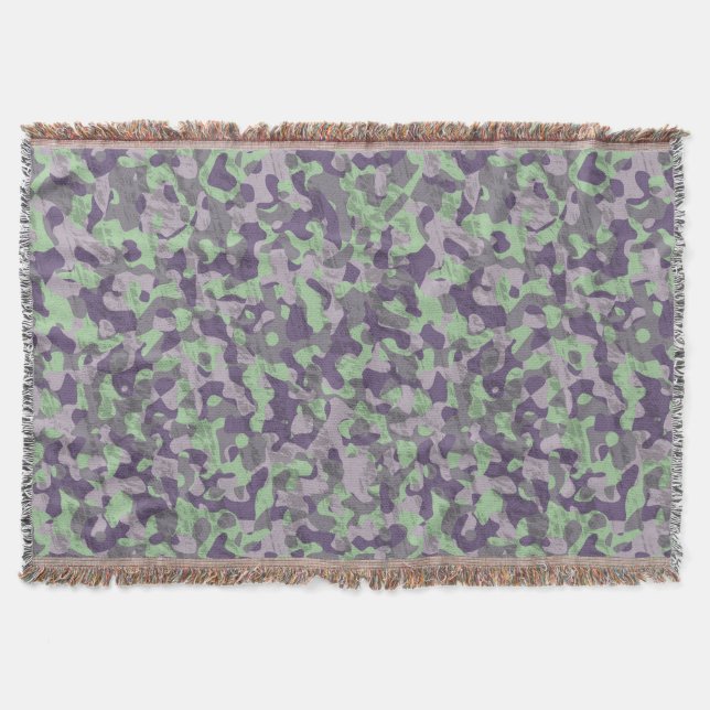 grün und violett getarntes Abstract Decke (Vorderseite)