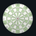 Grün und Weiß Dartscheibe<br><div class="desc">Sage Green und White Dart Board</div>