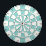 Grün und Weiß Dartscheibe<br><div class="desc">Sea Green and White Dart Board</div>