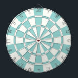 Grün und Weiß Dartscheibe<br><div class="desc">Sea Green and White Dart Board</div>