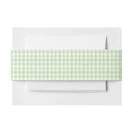 Grün und Weiß Gingham Einladungsbanderole