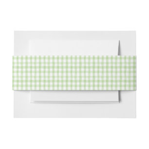 Grün und Weiß Gingham Einladungsbanderole