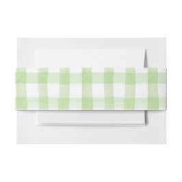 Grün und Weiß Gingham Einladungsbanderole