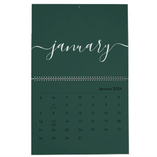 Grün und Weiß Minimalistisch 2024\5 Kalender