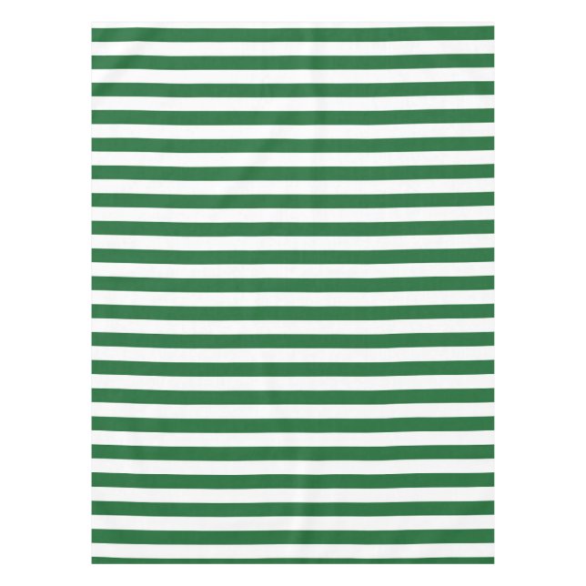 Grün und Weiß Stripes Tischdecke (Vorderseite)