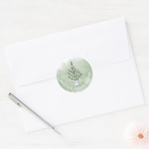 Grün und Weiß Weihnachtsfarbe Umschlag Aufkleber
