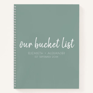 Grün unserer Schaufelliste Notizbuch