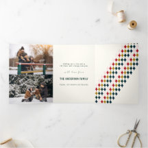 Grün Vintag Frohe Weihnachten Multiphoto