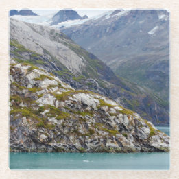 Grün weckt im Blau Glasuntersetzer