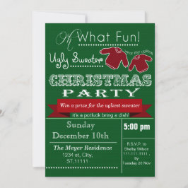 Grün Weihnachten Weihnachten Einladendes Party Einladung