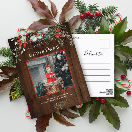 Grün Weihnachtsweihnachtsgebäck Foto Aquarell Dunk Feiertagspostkarte