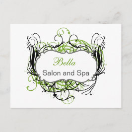 Grün-Weiß-Chic Business-Dankeschön-Karten Postkarte