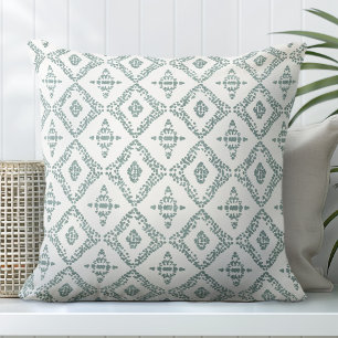 Grün-Weiß-dekorative Kissen