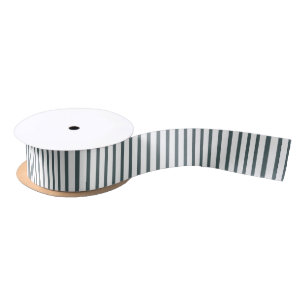 Grün/Weiß gestreift Elegant Satinband