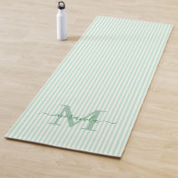 Grün-weiß gestreifte Monogramm-Name