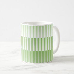 Grün-weiß gestreiftes Muster Kaffeetasse
