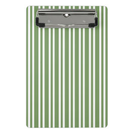 Grün-weiß gestreiftes Muster Mini Klemmbrett