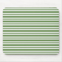 Grün-weiß gestreiftes Muster Mousepad