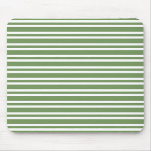 Grün-weiß gestreiftes Muster Mousepad
