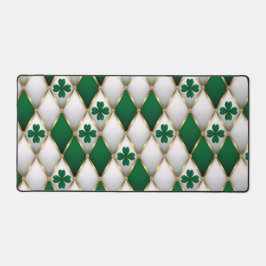 GRÜN WEISS GOLD IRISCH GETUFTETER SHAMROCKS-BLICK SCHREIBTISCHUNTERLAGE