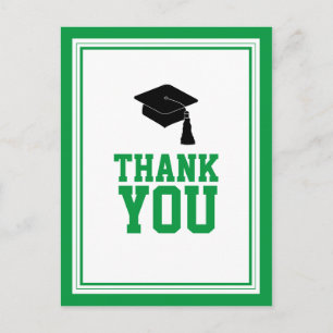 Grün-Weiß-Graduierungspartei Danke Postkarte