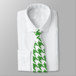 Grün/Weiß-Hahnentrittmuster Necktie Krawatte