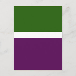 Grün Weiß Lila Einfarbiges Blockdesign Postkarte