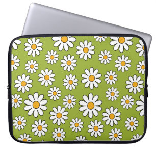 Grün-Weiß-Muster Laptopschutzhülle