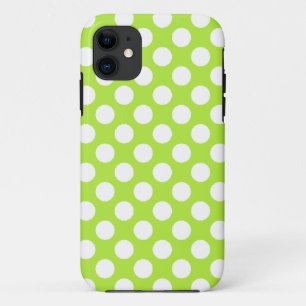 Grün-Weiß-Polka-Dots-Retro-Muster Case-Mate iPhone Hülle