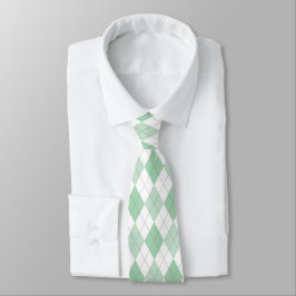 Grün/Weiß-Raute Necktie Krawatte