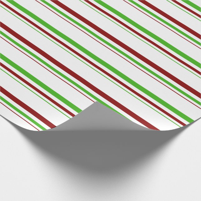 Grün, Weiß, rot gefärbt Weihnachtsmuster Geschenkpapier (Ecke)