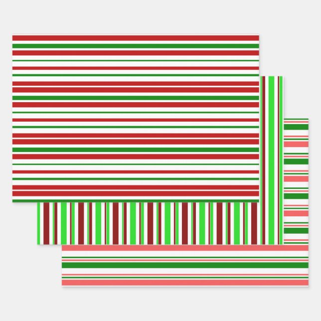 Grün, Weiß, Rot Inspiriert Geschenkpapier Set (Set)