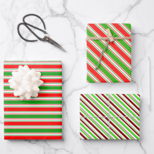Grün, Weiß, Rot Inspiriert Geschenkpapier Set