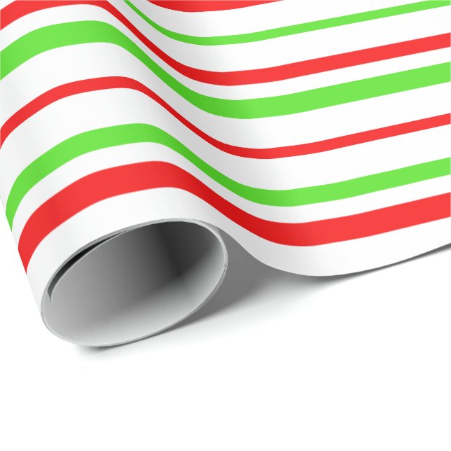 Grün, Weiß, rot/rot gestrichen/Muster Geschenkpapier (Rolleneckpunkt)
