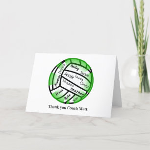 Grün-Weiß Volleyball Vielen Dank für die Cookarte Dankeskarte