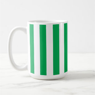 Grün-weiße Cabana-Streifen Kaffeetasse
