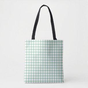 Grün Weiße Checker-Diamant-Muster-Schulter Tasche