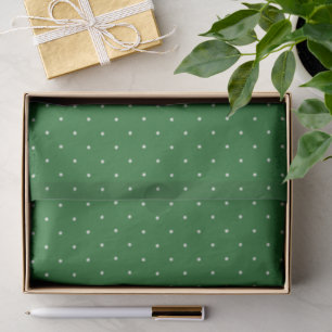 Grün & Weiße Mini Punkte Weihnachten Feiertag Seidenpapier