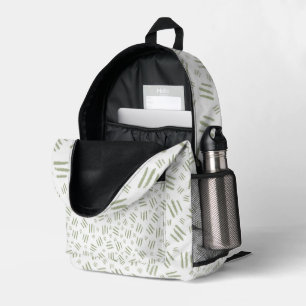 Grün Weiße Safari-Druck  Bedruckter Rucksack
