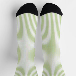 Grün Weiße Streifen Socken