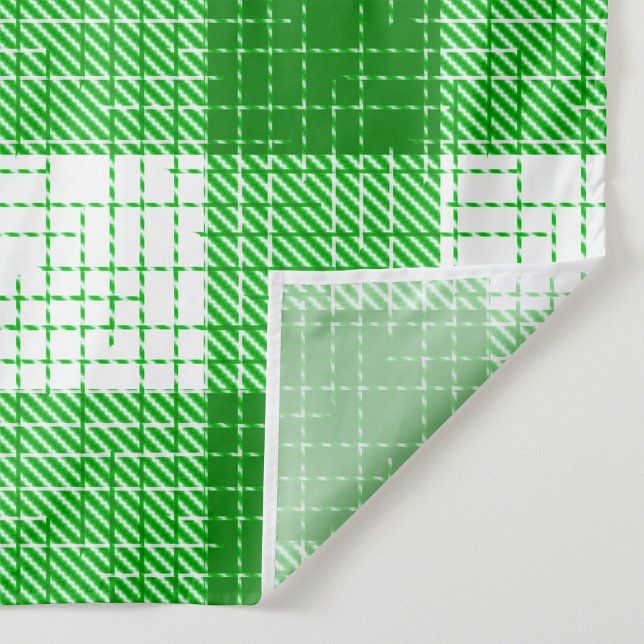 Grün-weißer, fett karierter Karo-Design  Stoff (Von Creator hochgeladen)